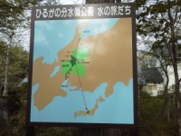 ひるがの分水嶺公園　看板